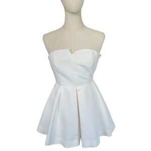 Elizabeth & James White Peplum Tube Top Sz 2 NWT   